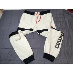 Black Pyramid Joggers Cream Black Red Logo Tapered Track Pants 36x27 ,39 length